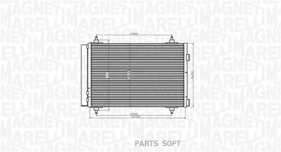 

MAGNETI MARELLI 350203916000 Радиатор кондиционера 1шт