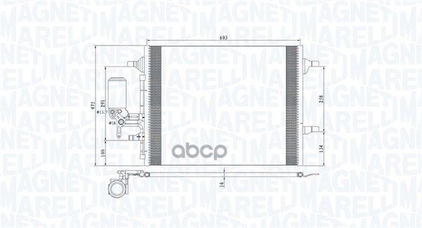 

MAGNETI MARELLI 350203789000 Радиатор кондиционера 1шт