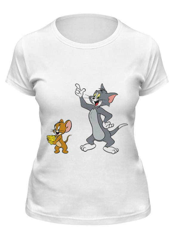

Футболка женская Printio Том и джери белая 2XL, Том и джери