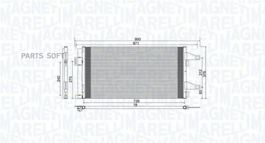 

MAGNETI MARELLI 350203761000 Радиатор кондиционера 1шт