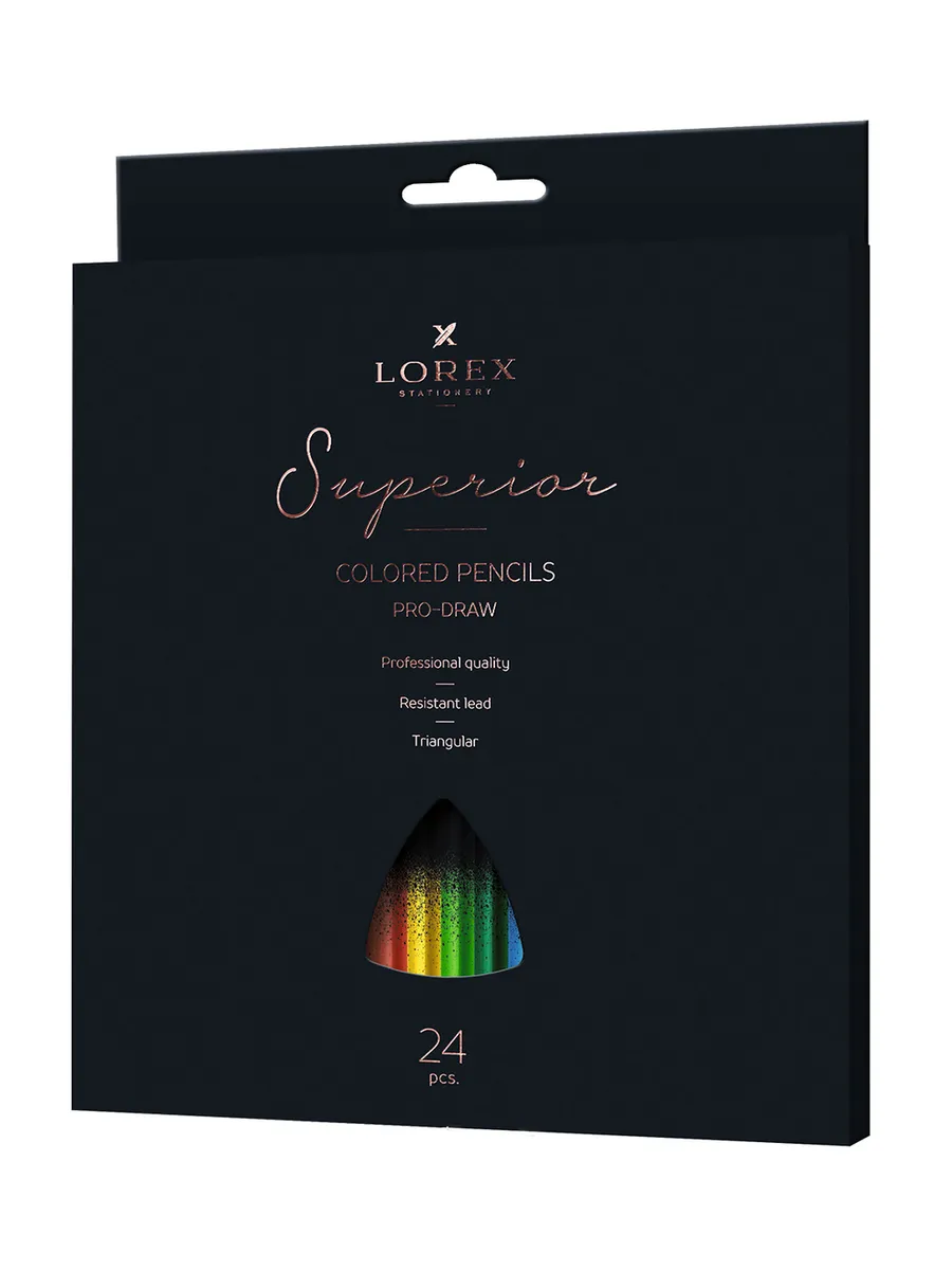 фото Карандаши цветные lorex 24 цв lxcppd24-sp