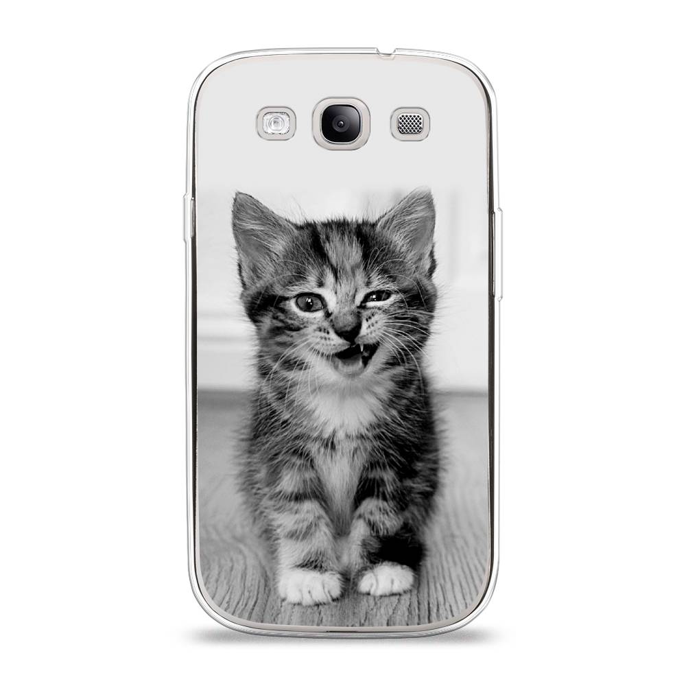 

Чехол Awog на Samsung Galaxy S3 / Самсунг S3 "Подмигивающий котенок", Черный;серый, 23750-1