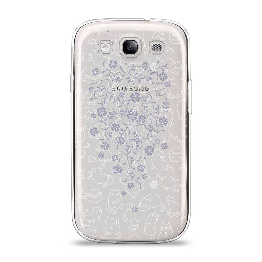 

Чехол Awog на Samsung Galaxy S3 / Самсунг S3 "Шкодливые котики", Черный;белый;серый, 23750-2
