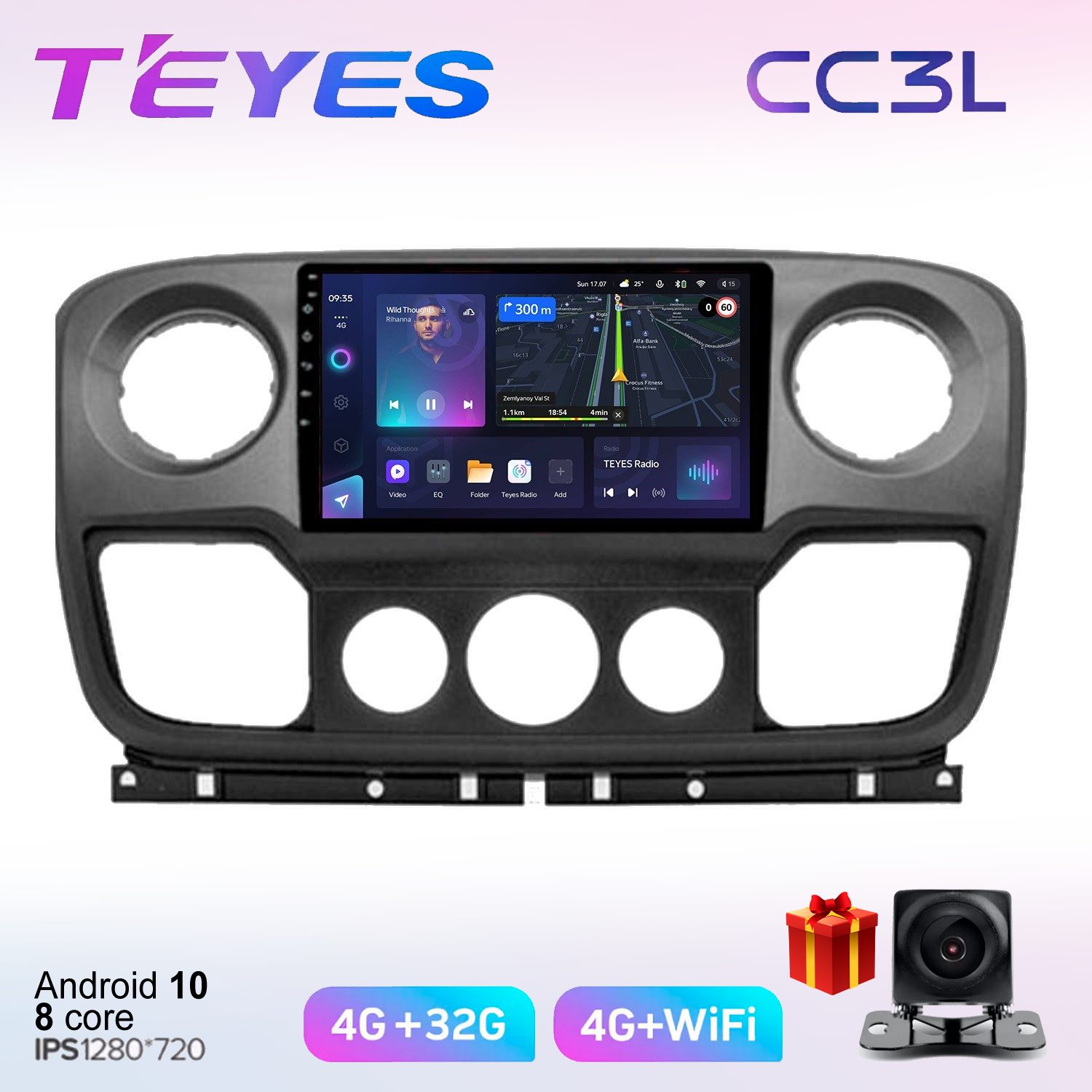 

Автомобильная магнитола Teyes cc3L702523a штатная в штатное место, CC3L