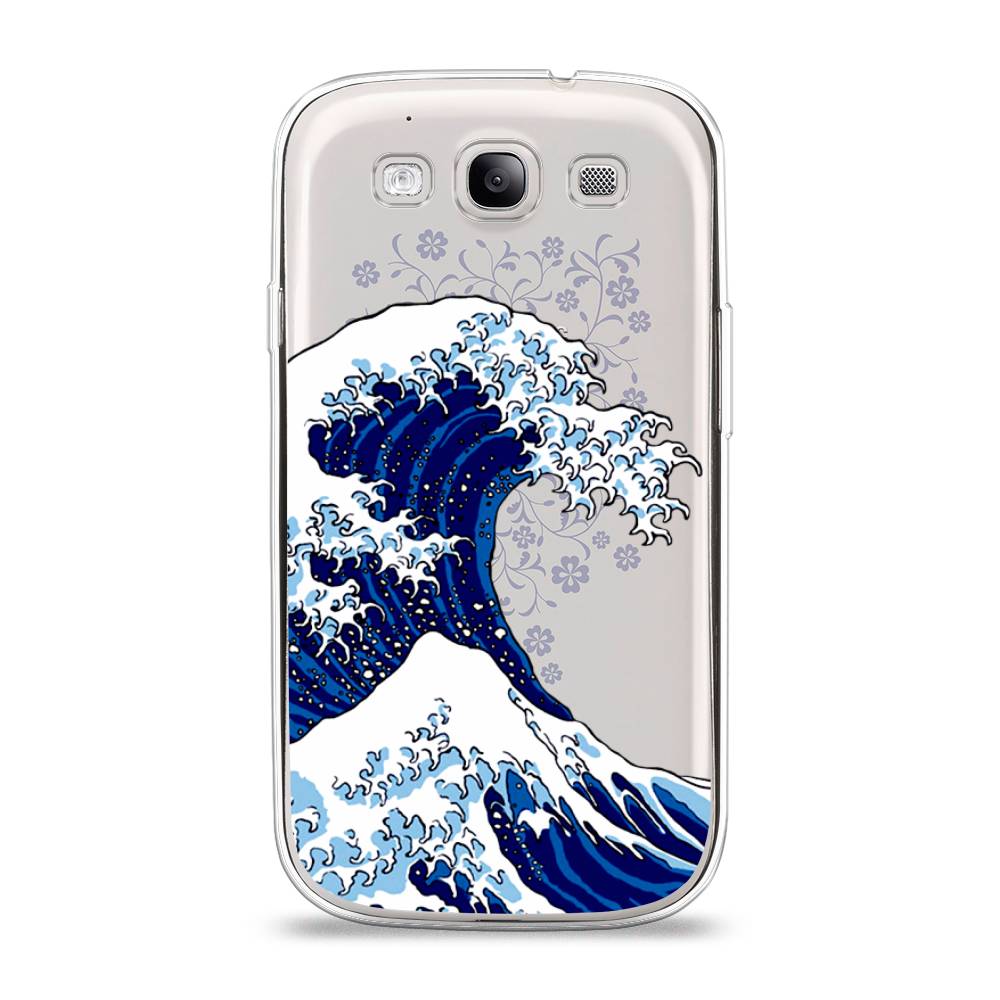 

Чехол Awog на Samsung Galaxy S3 / Самсунг S3 "Волна в Канагаве", Синий;белый, 23750-4