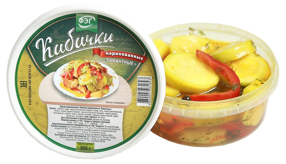 Кабачки ФЭГ маринованные пикантные 300 г