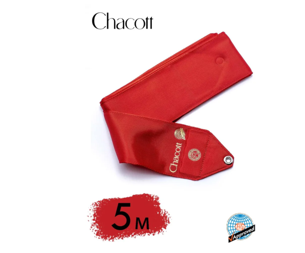 Лента для художественной гимнастики Chacott Ribbon 5м 052 Red