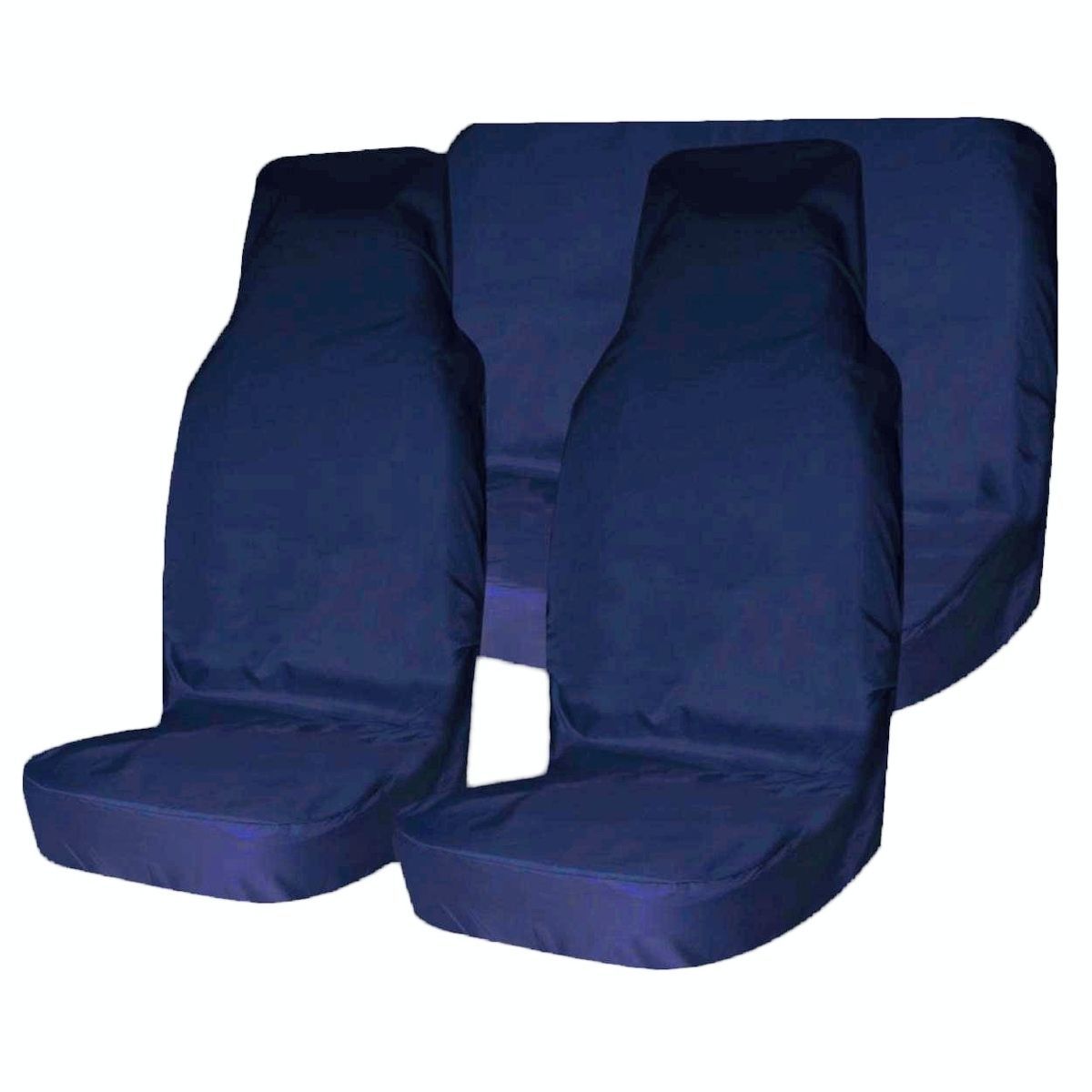 Комплект грязезащитных чехлов на передние и заднее сиденья Tplus 3 шт. оксфорд 210 синий