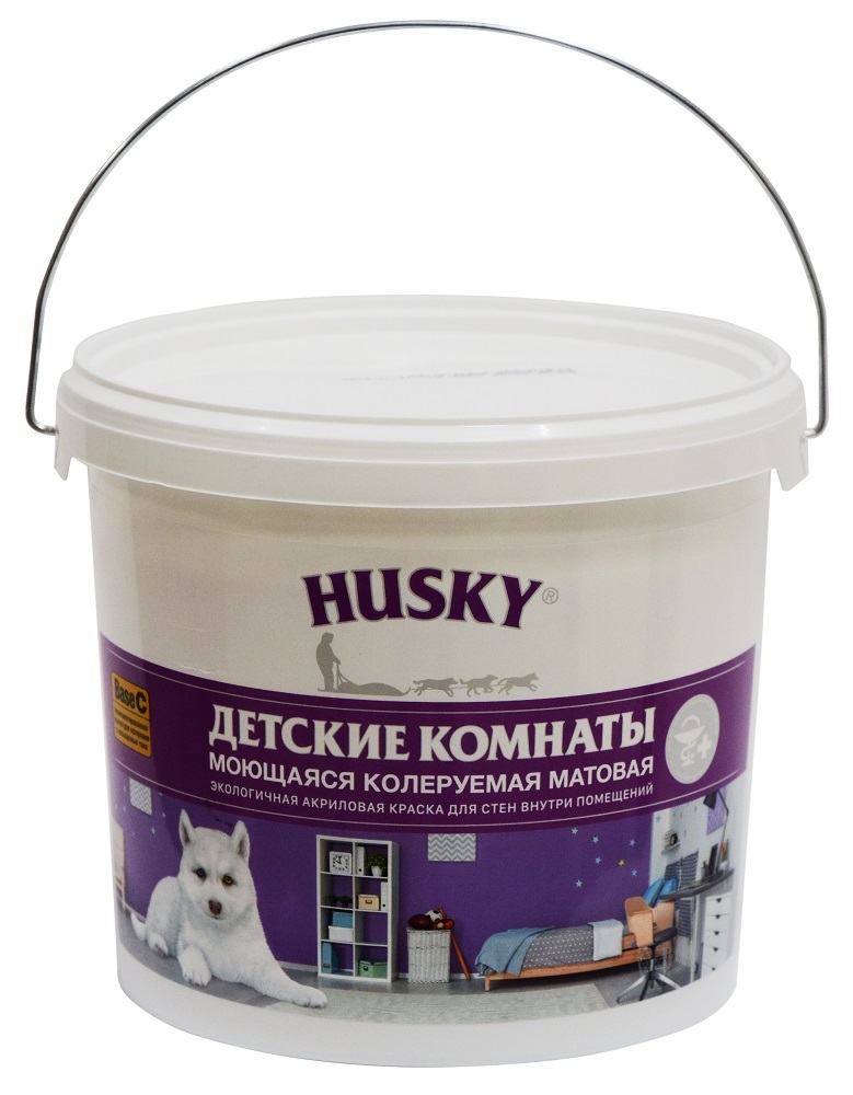 Краска моющаяся HUSKY для детских комнат база С (5л)