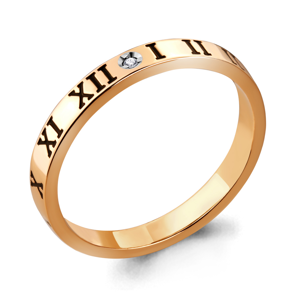 

Кольцо из серебра с бриллиантом р. 17,5 Aquamarine 060142_925_з, 060142_925_з