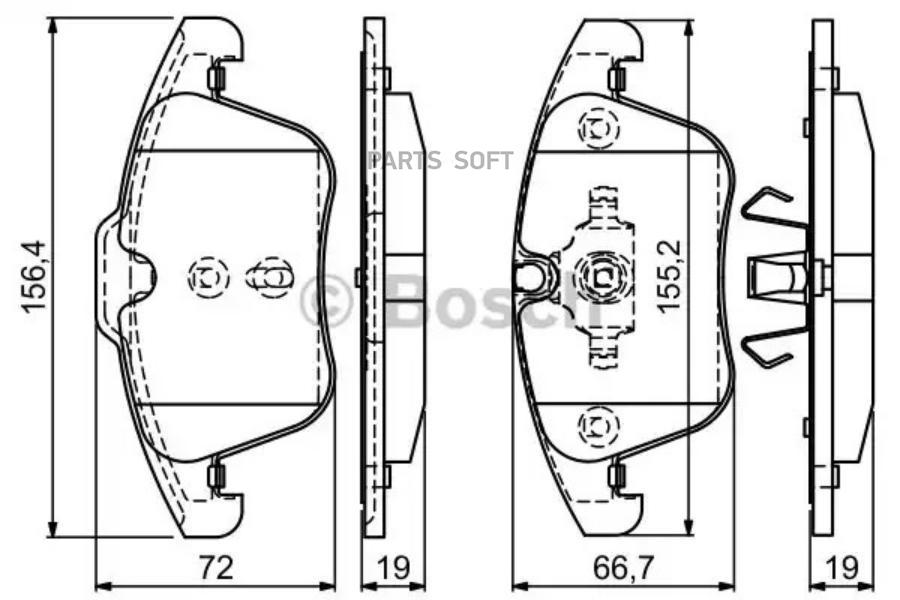 

Тормозные колодки Bosch передние дисковые 986494169