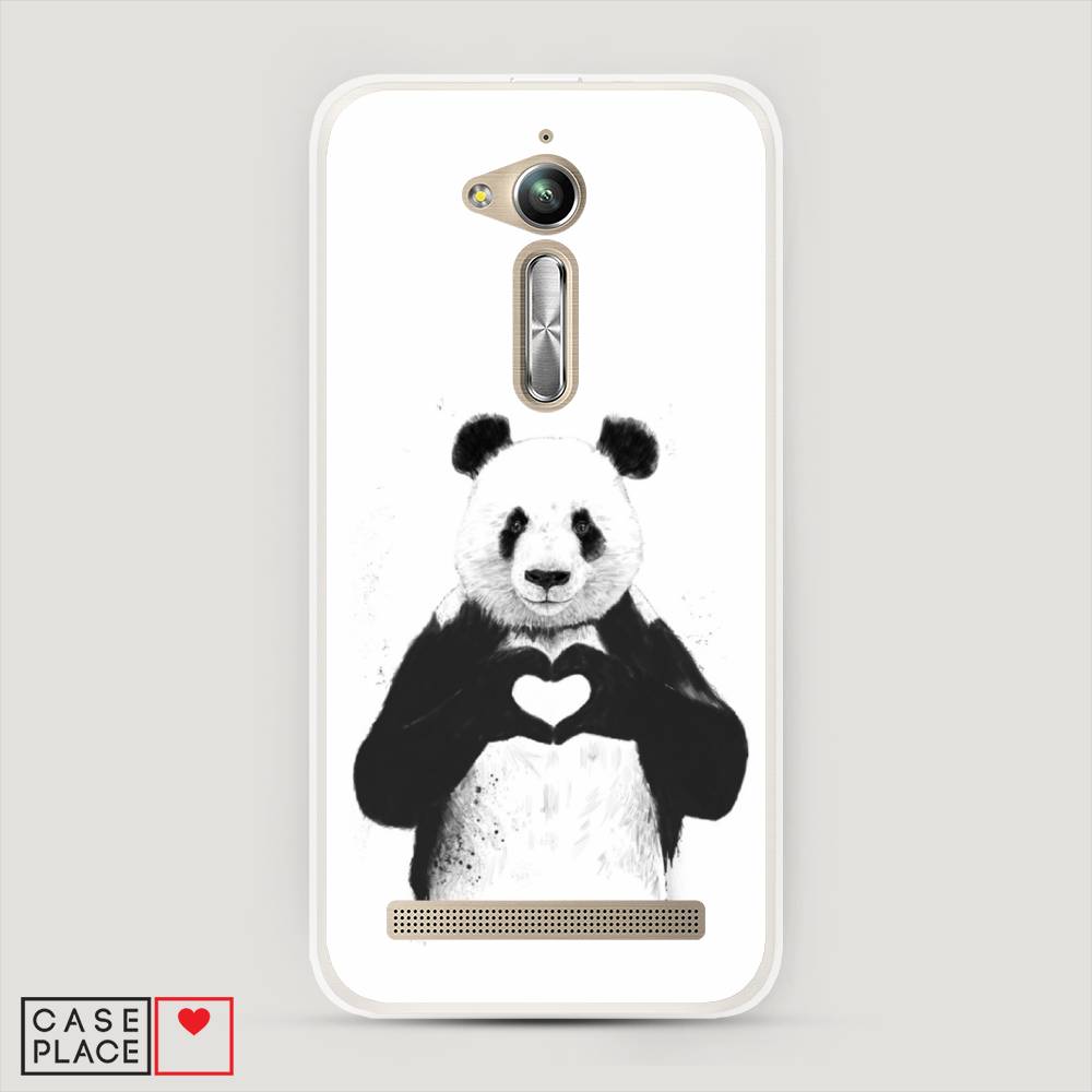 

Чехол Awog на Asus Zenfone Go ZB500KG "Панда love", Серебристый, 41750-10
