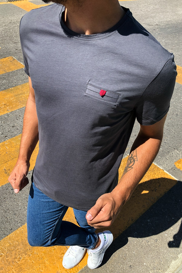 

Футболка мужская Terapi Giyim 23738 серая 2XL (доставка из-за рубежа), Серый, 23738