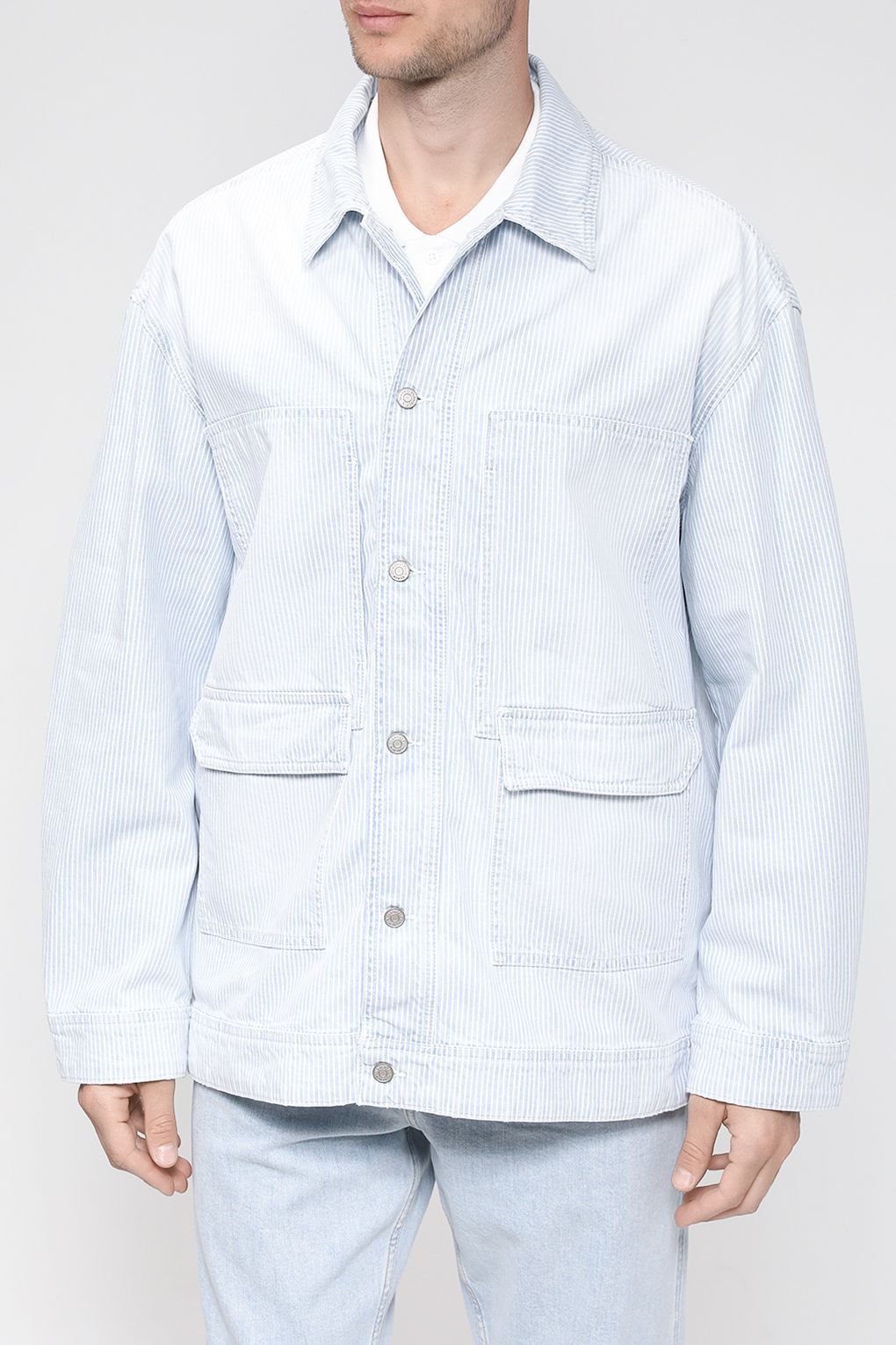 Джинсовая куртка мужская Marc O'Polo Denim 363917325026 голубая XL