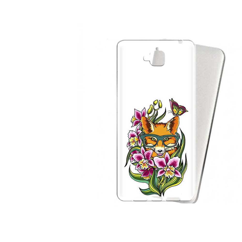 

Чехол MyPads Tocco для Huawei Enjoy 5 Лиса в цветах (PT24942.37.108), Прозрачный, Tocco