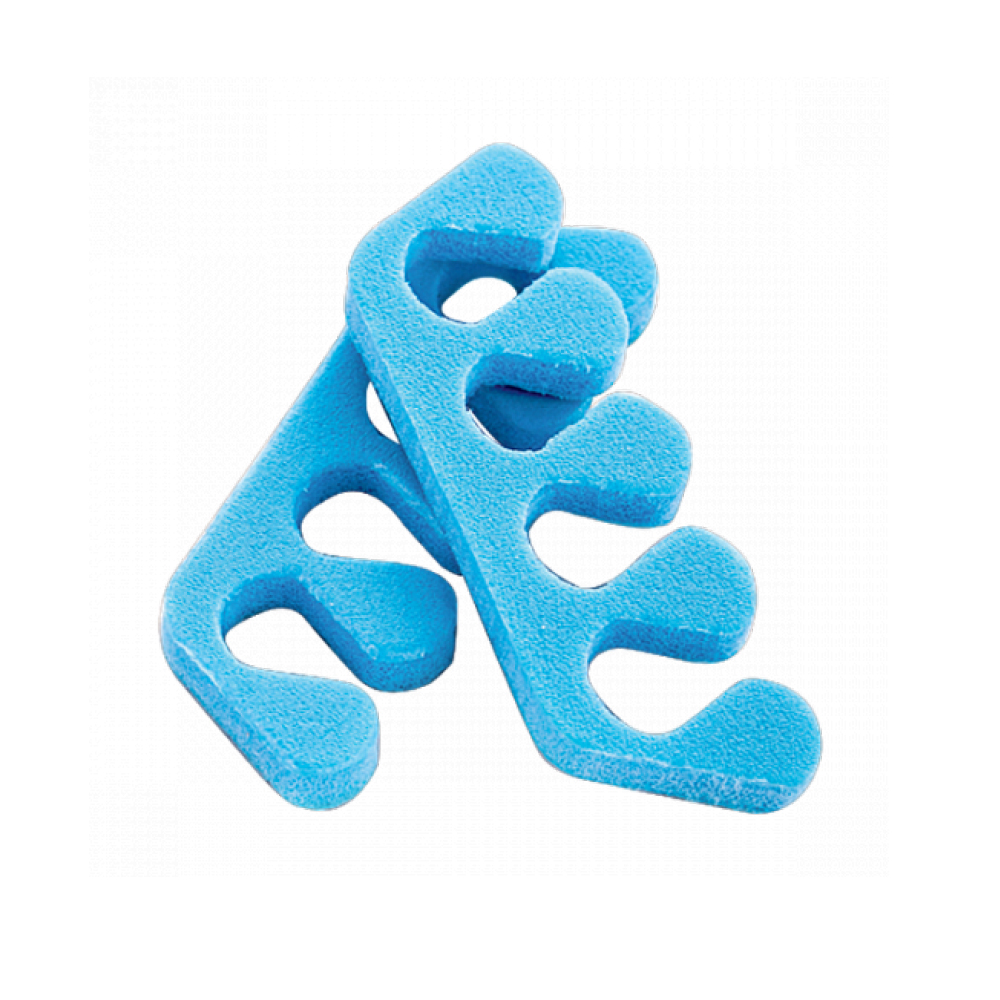 Разделители для пальцев Чистовье, голубой, 1 пара корректоры разделители для пальцев ног с накладкой на косточку большого пальца 2 разделителя силиконовые 7 × 5 × 2 5 см пара бежевый