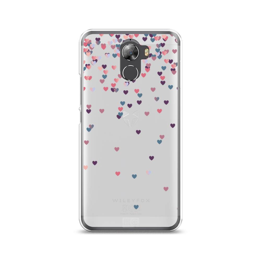 

Чехол на Wileyfox Swift 2 "Посыпка сердечки", Розовый;фиолетовый, 210350-3