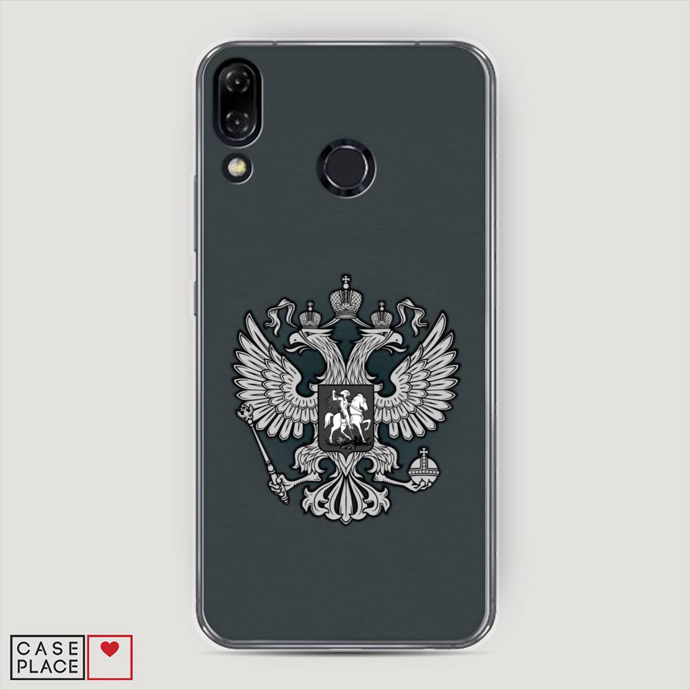 фото Чехол awog "герб россии серый" для asus zenfone 5z zs620kl