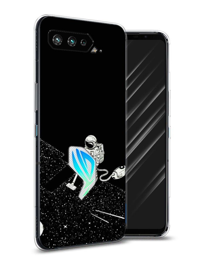 

Чехол Awog на Asus ROG Phone 5 "Космонавт с пылесосом", Белый, 44250-4