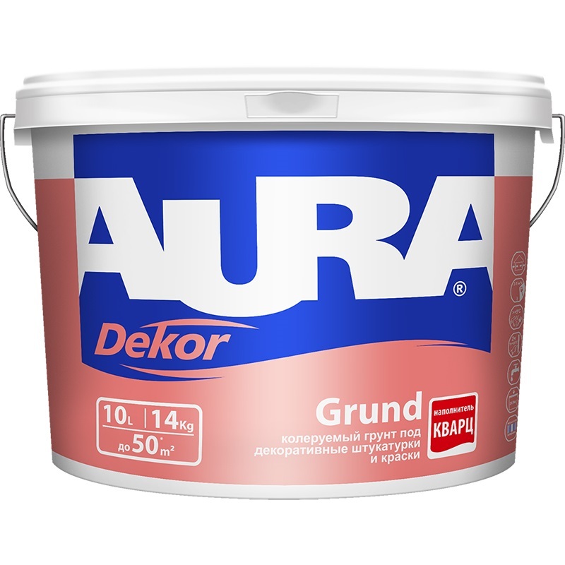

Грунтовка AURA Decor Grund 14 кг для декоративных покрытий, Белый