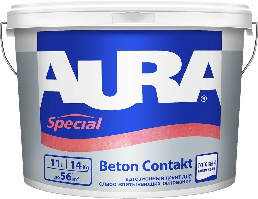 

Грунтовка AURA Beton Contakt 14 кг адгезионный, Белый