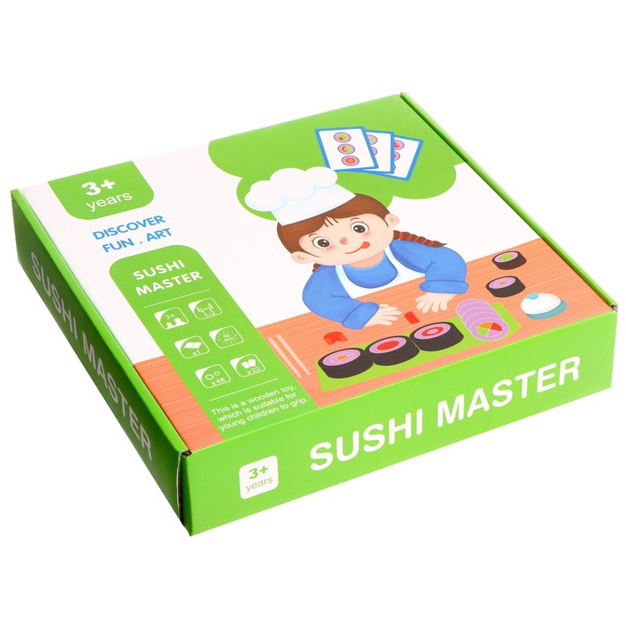 Развивающая игрушка Суши, 26,5х5,5х23,5 см danko toys набор теста для лепки master do суши средняя