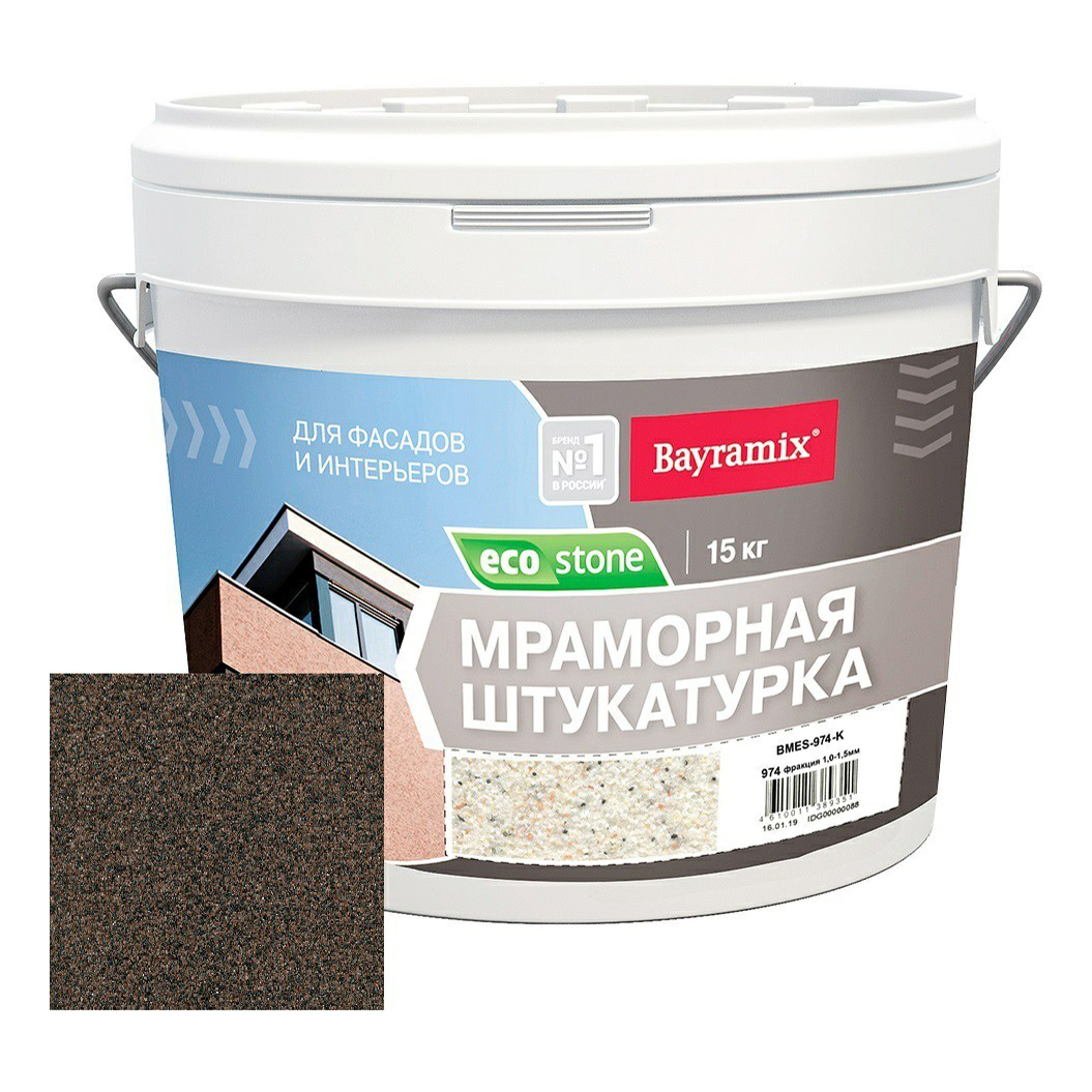 фото Штукатурка мраморная bayramix ecostone 972 15 кг