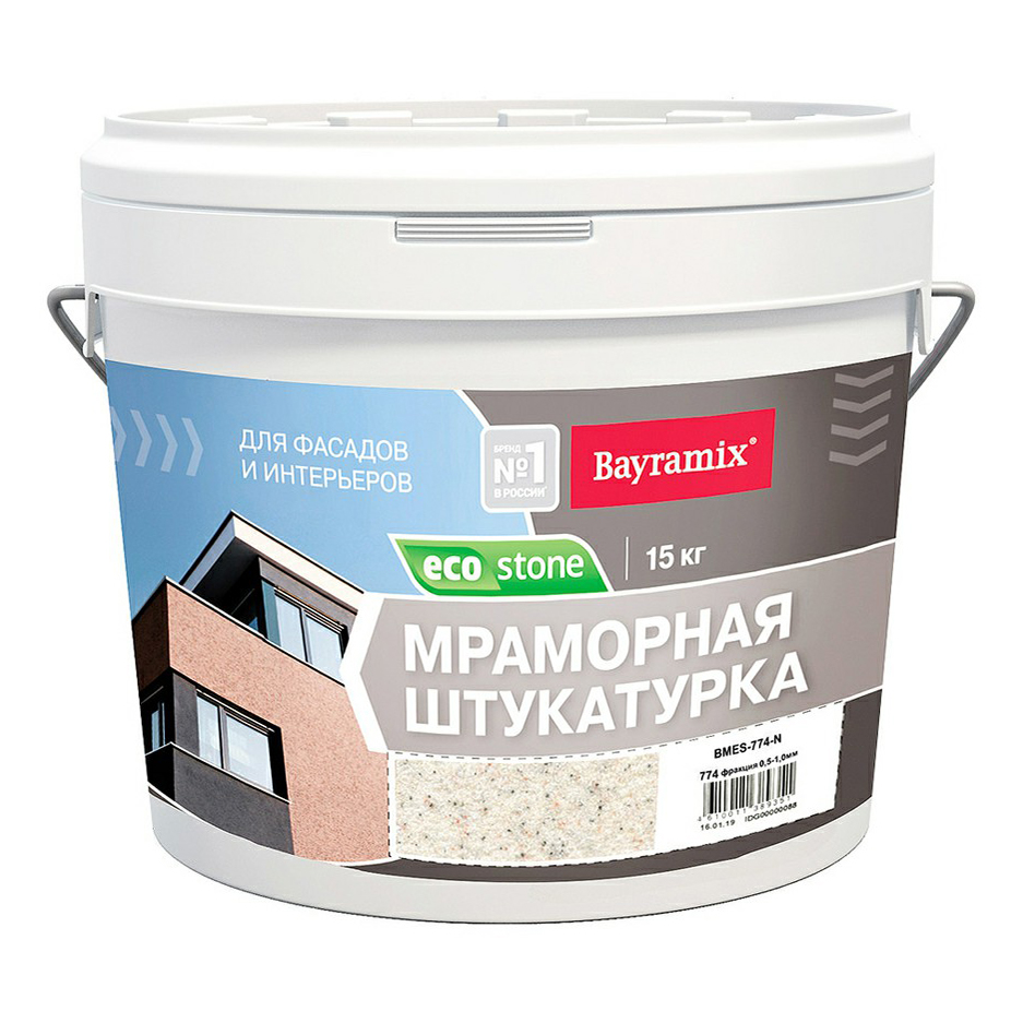 фото Штукатурка мраморная bayramix ecostone 774 15 кг