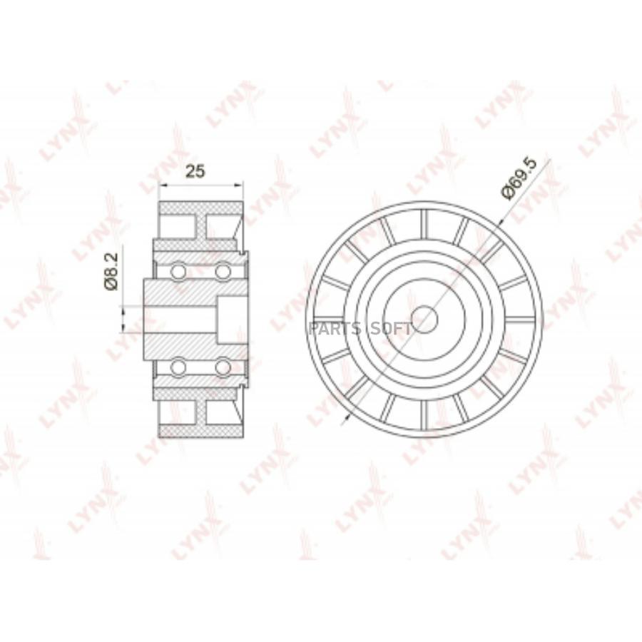 

Ролик ручейкового ремня Mercedes C-Class/E-Class/E-Class T-Model 95>04 Lynx PB7017