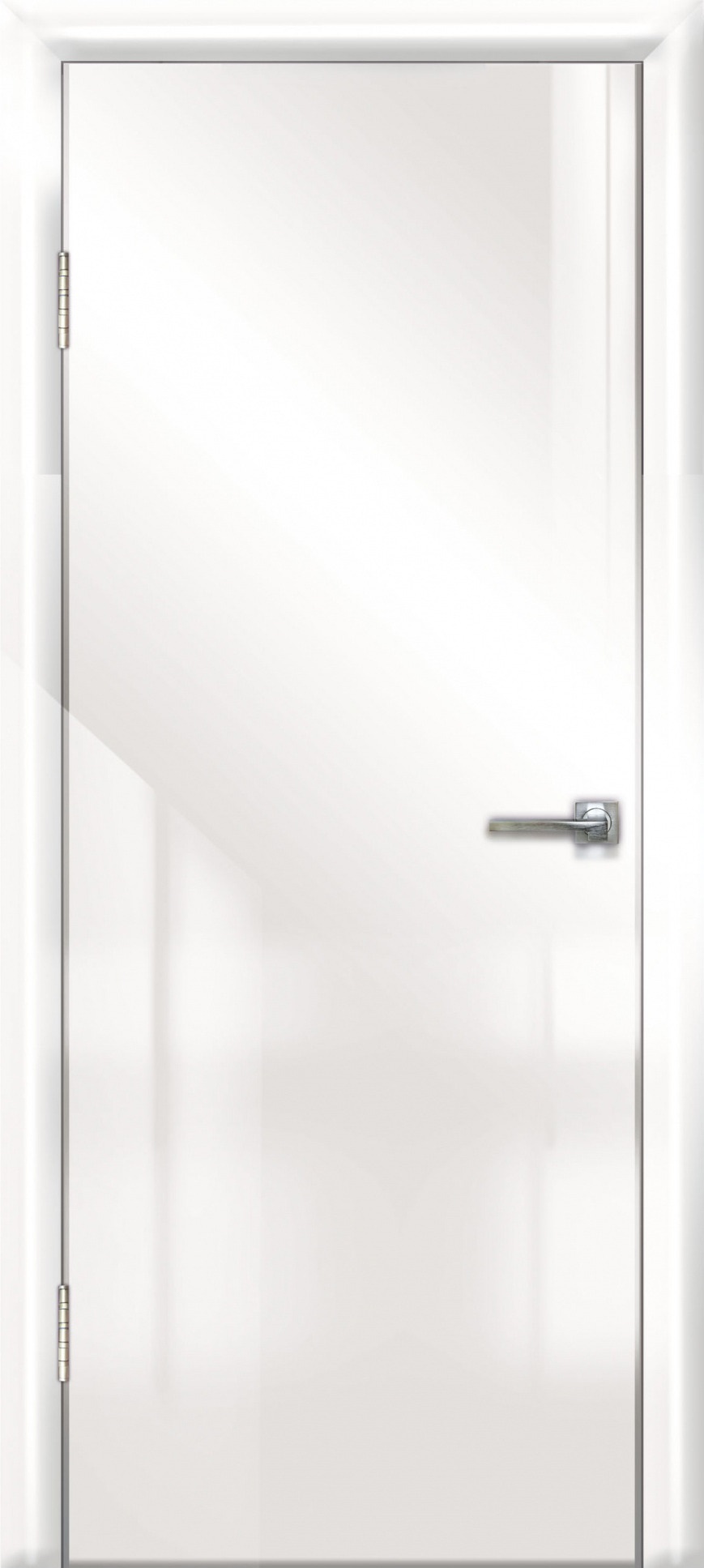 фото Дверь межкомнатная дверная линия дг-500 900х2000 мм белый глянец/белая 21-10 пвх