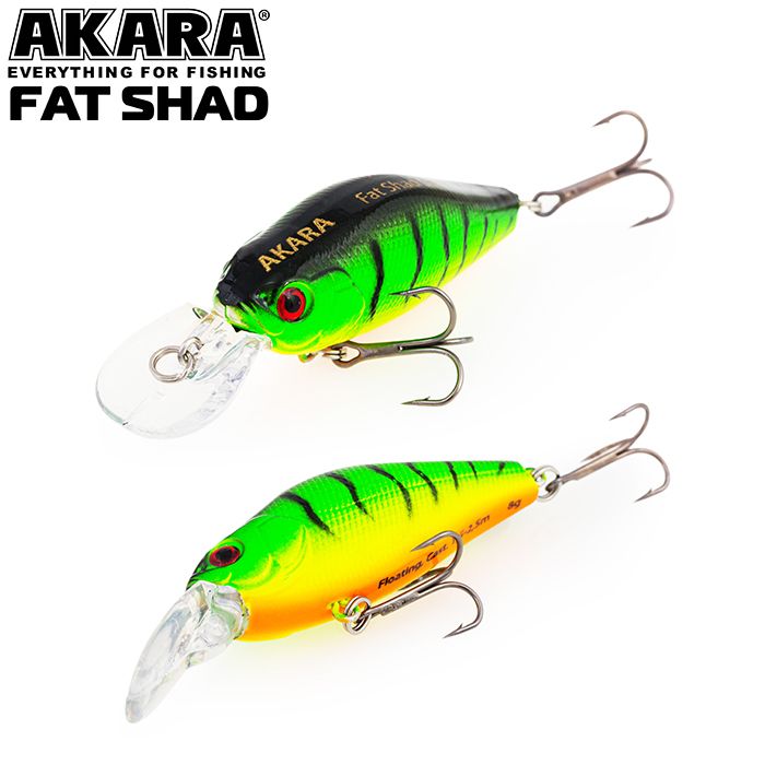 

Воблер Akara Fat Shad 55F 8 гр 2/7 oz 2,2 in A7, Разноцветный, Fat Shad