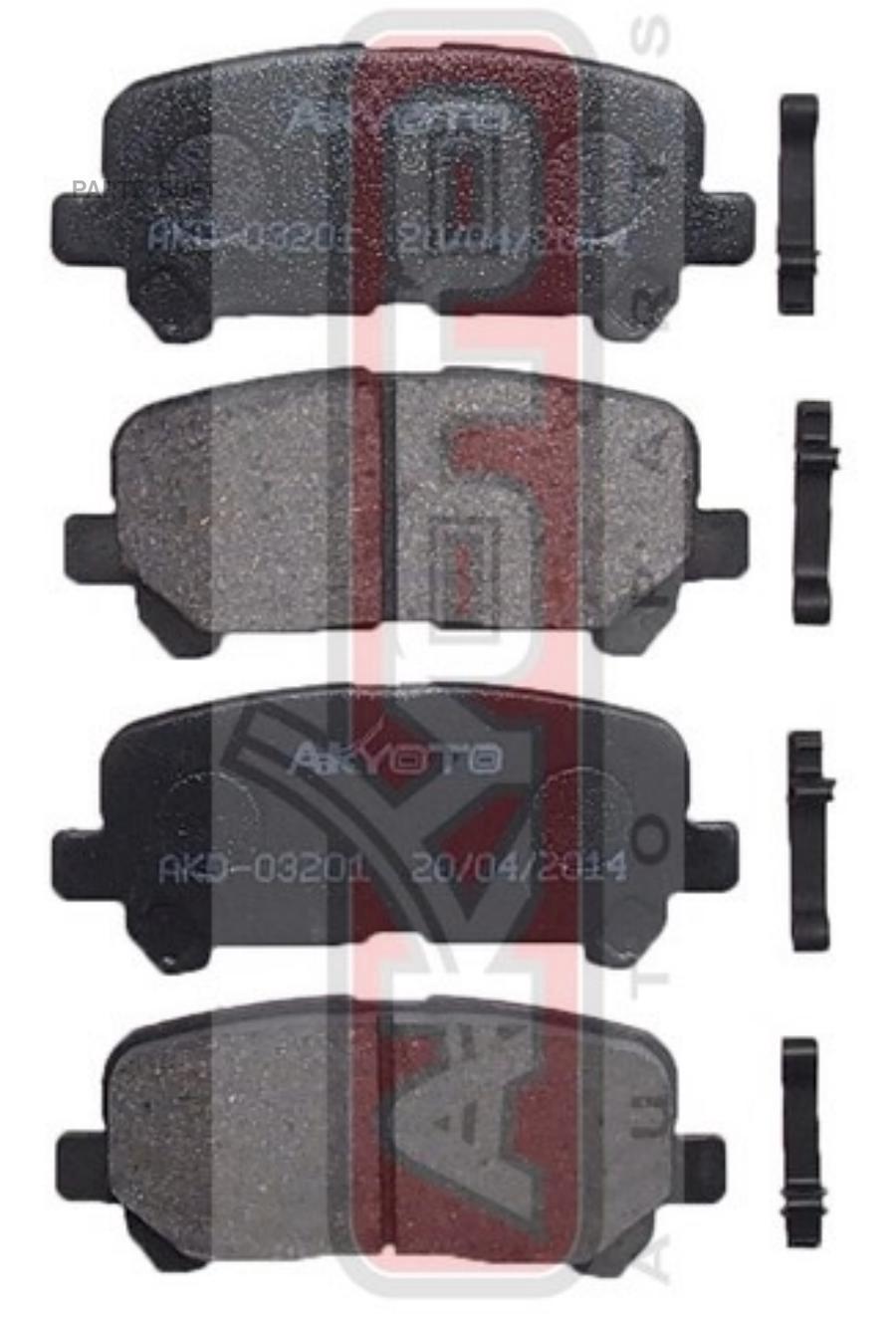 

Тормозные колодки Akyoto дисковые задние AKD-03201