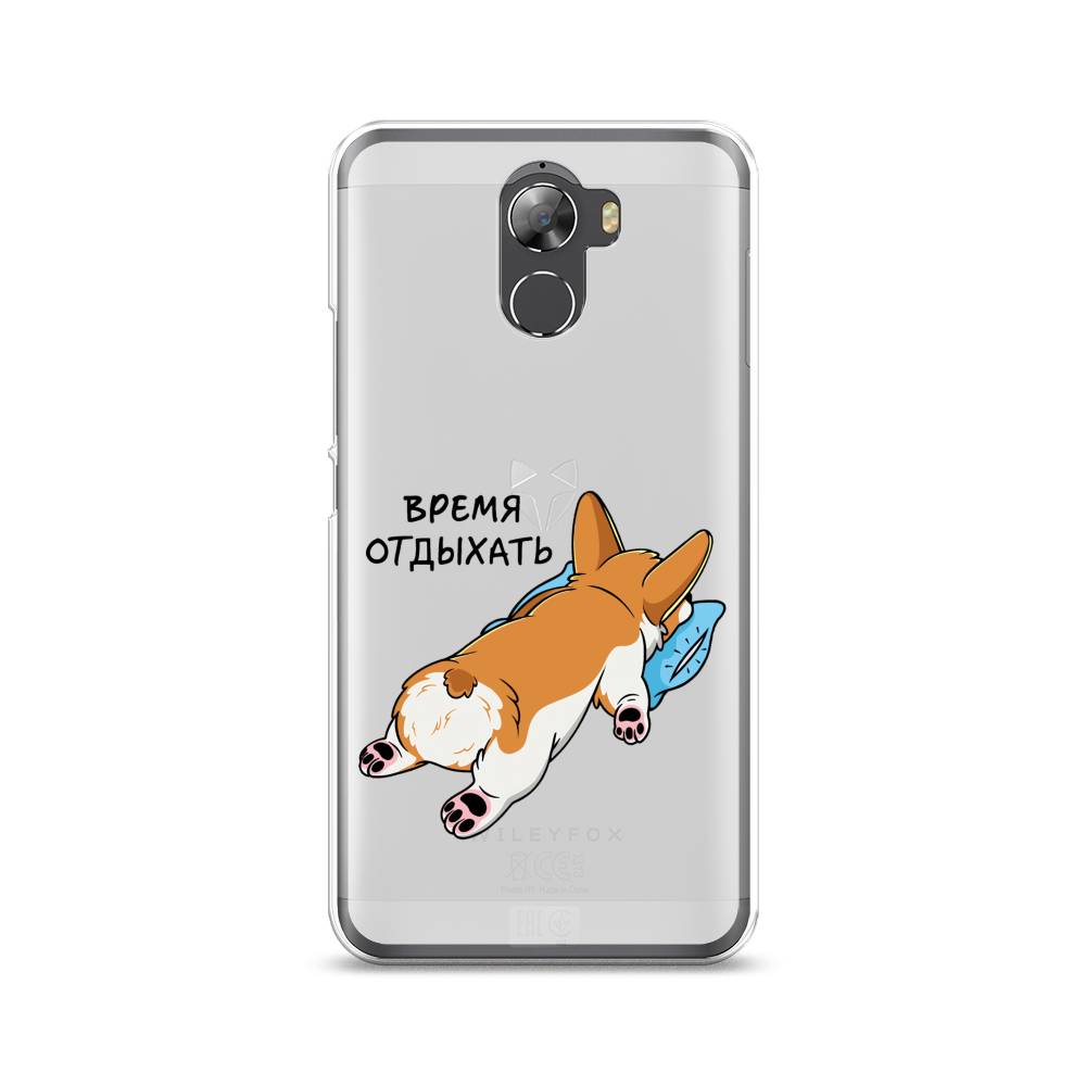 

Чехол на Wileyfox Swift 2 "Корги отдыхает", Черный;коричневый;голубой, 210350-1