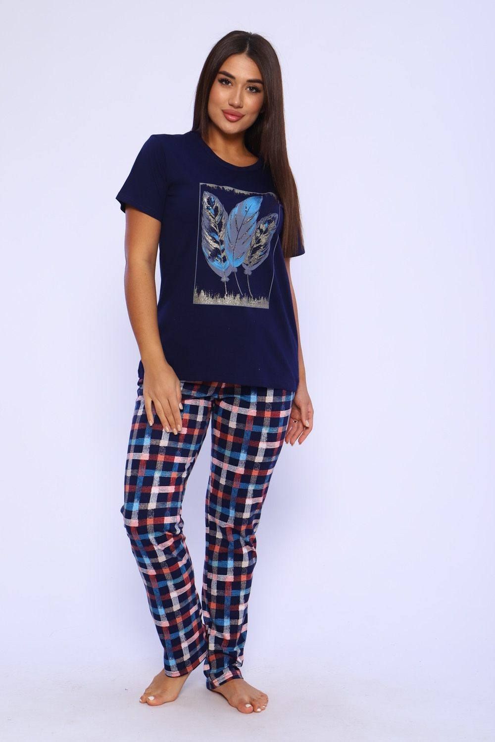 

Пижама женская ТРИКОТАЖ НАТАЛИ 000002766 голубая 58 RU, Голубой, 000002766