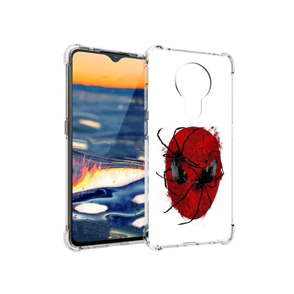 

Чехол MyPads Tocco для Nokia 5.3 человек паук (PT227052.106.673), Прозрачный, Tocco