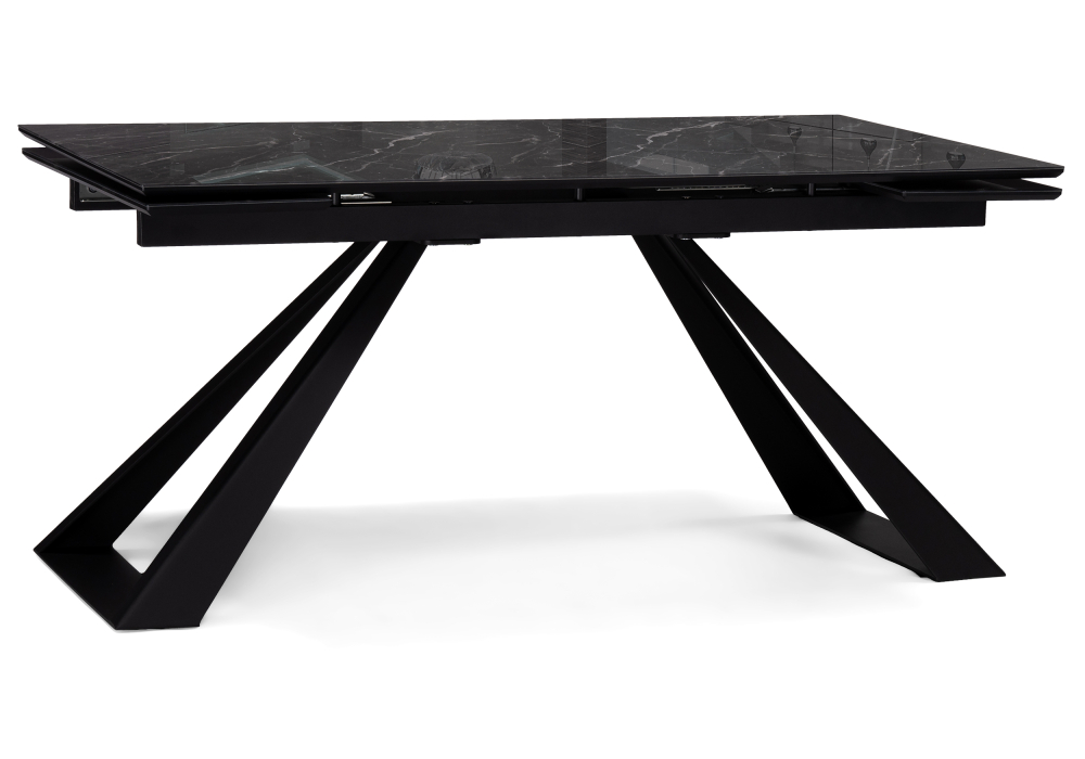 

стол кухонный Woodville Маккарти, 160х90х77 см, дарк/черный, Маккарти