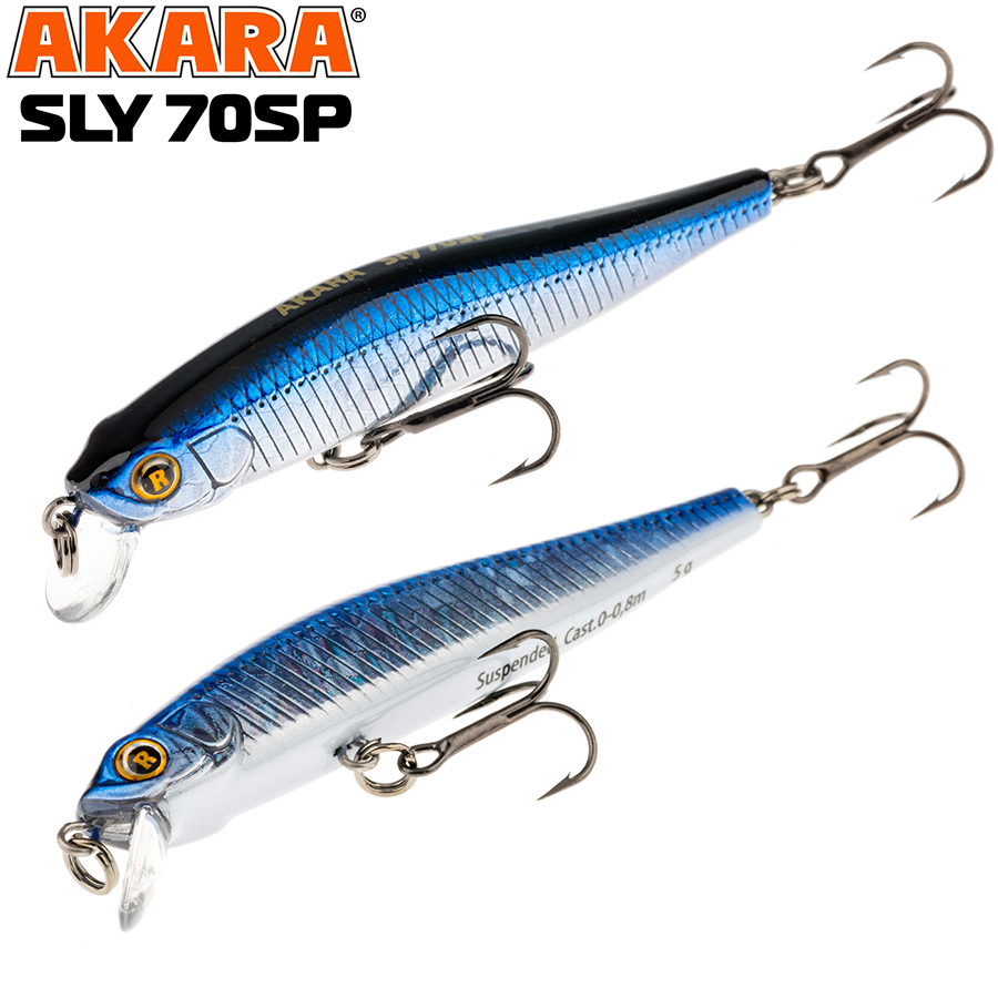 

Воблер Akara Sly 70SP 5 гр 3/17 oz 2,8 in A158, Разноцветный, Sly