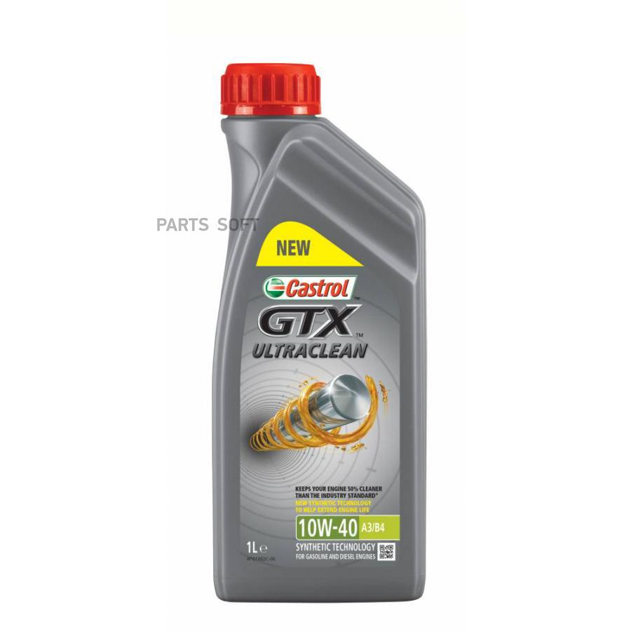 Моторное масло Castrol GTX URACLEAN A3B4 10W40 1л