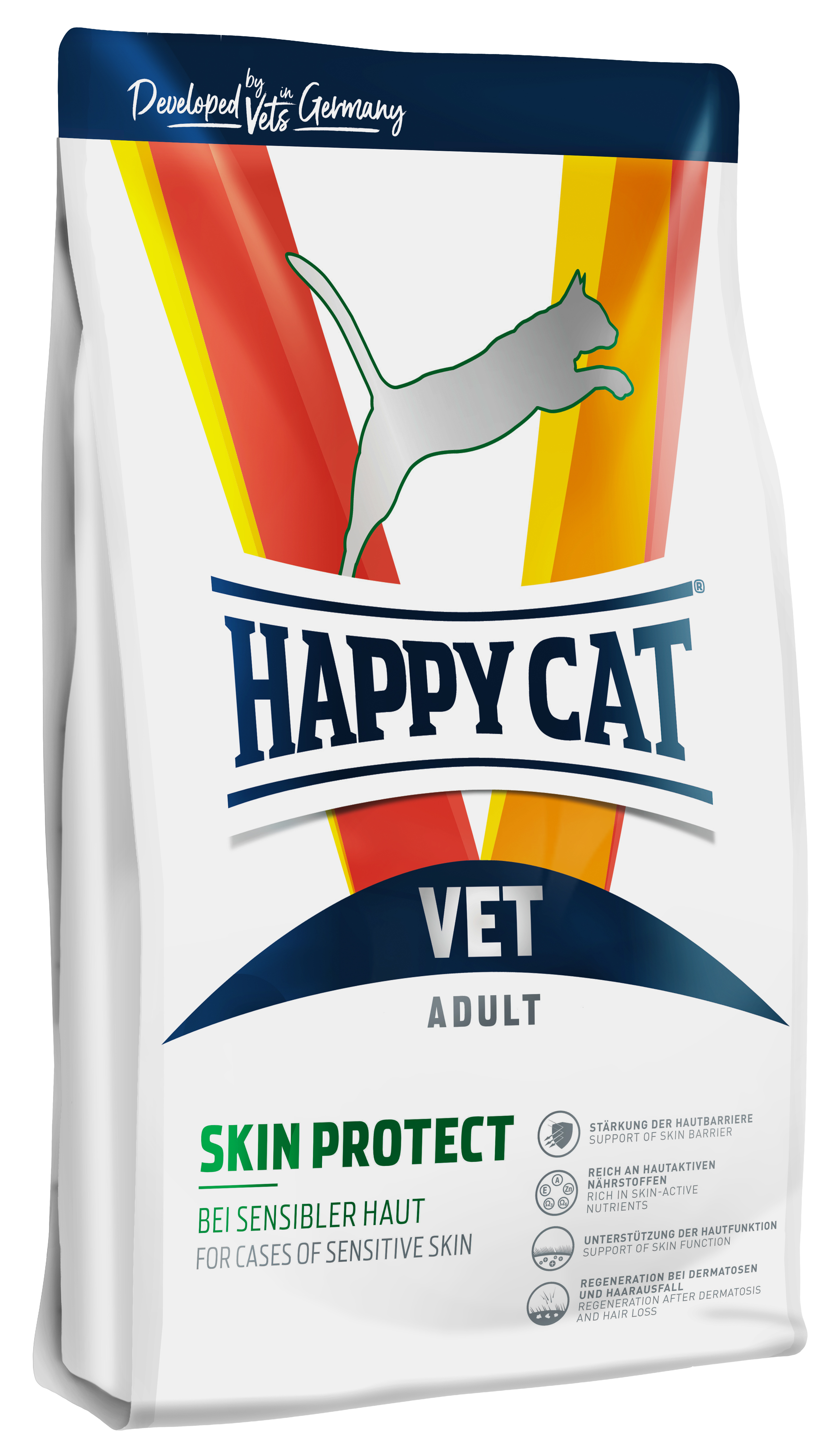 фото Сухой корм для кошек happy cat vet diet skin, для поддержания здоровья кожи, 1 кг