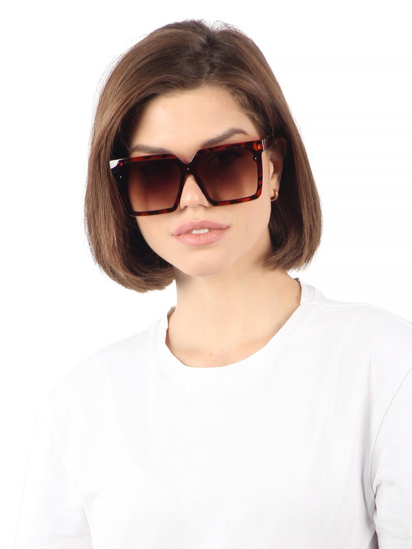 Солнцезащитные очки женские Pretty Mania DD105 коричневые