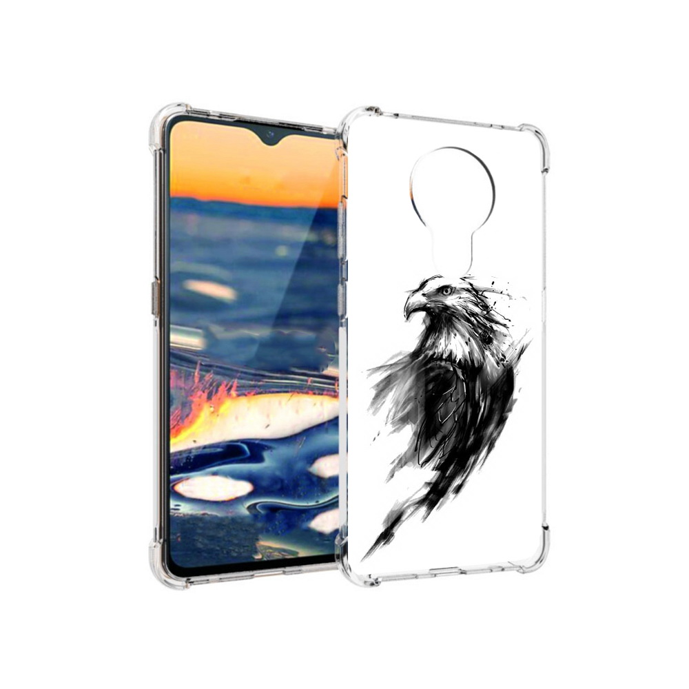 

Чехол MyPads Tocco для Nokia 5.3 чб птица (PT227052.106.670), Прозрачный, Tocco