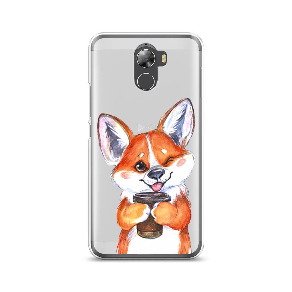 

Чехол на Wileyfox Swift 2 "Корги с кофе", Оранжевый;белый, 210350-4