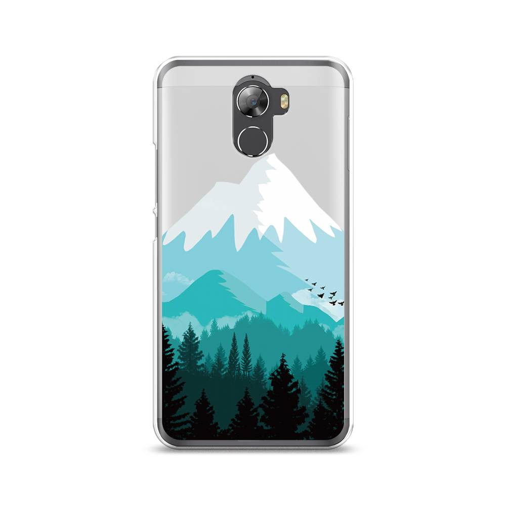 

Чехол на Wileyfox Swift 2 "Синяя снежная гора", Белый;голубой, 210350-2