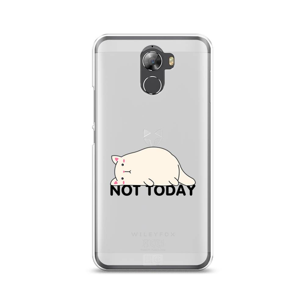 

Чехол на Wileyfox Swift 2 "Cat not today", Белый;розовый;черный, 210350-1