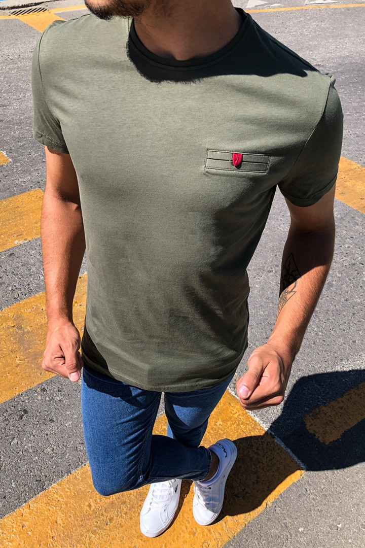 

Футболка мужская Terapi Giyim 23736 хаки 2XL (доставка из-за рубежа), 23736