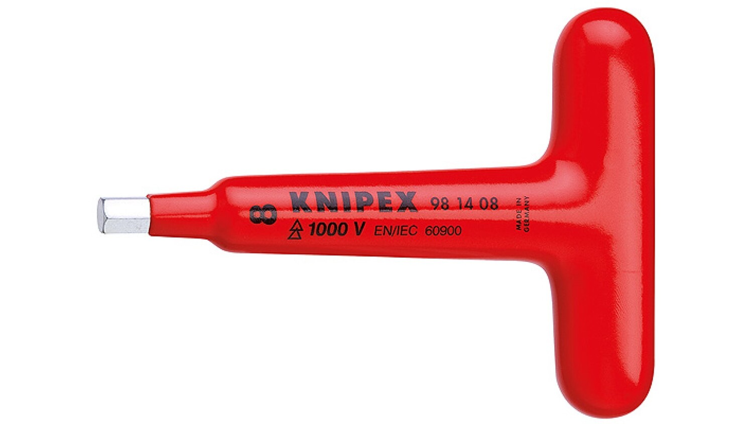 Отвёртка Knipex VDE с Т-образной рукояткой, с внешним шестигранником, 8 мм, длина 120 мм