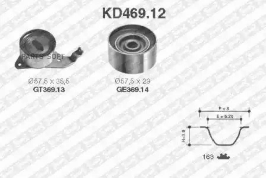 

Ремкомплект ГРМ Toyota Carina E/Carina E Sportswagon/Carina E VI 86>01 SNR KD46912