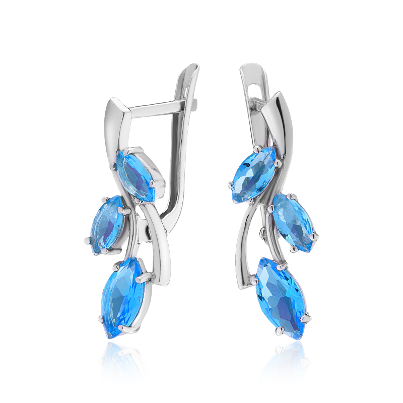 

Серьги из серебра с топазом ЮВЕЛИР КАРАТ 2621169/9ттс, 2621169/9ттс