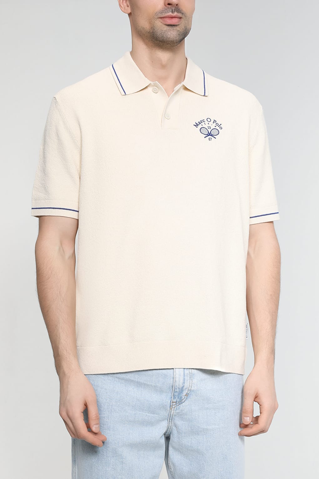 

Футболка мужская Marc O'Polo Denim 362613563082 бежевая 2XL, Бежевый, 362613563082