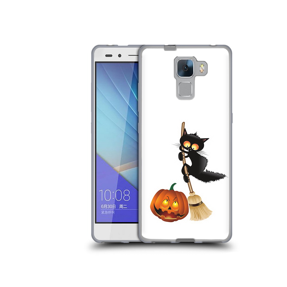 

Чехол MyPads Tocco для Honor 7 хэлуинский котик (PT28758.36.667), Прозрачный, Tocco